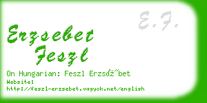 erzsebet feszl business card